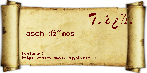Tasch Ámos névjegykártya